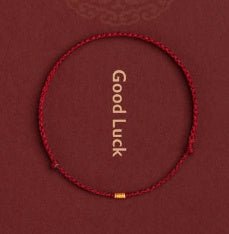 Fortune Lotus Braided Rope Bracelet with Small Beads – Handmade Red, Black, or Wine Rope Talisman – Bracelet for tags