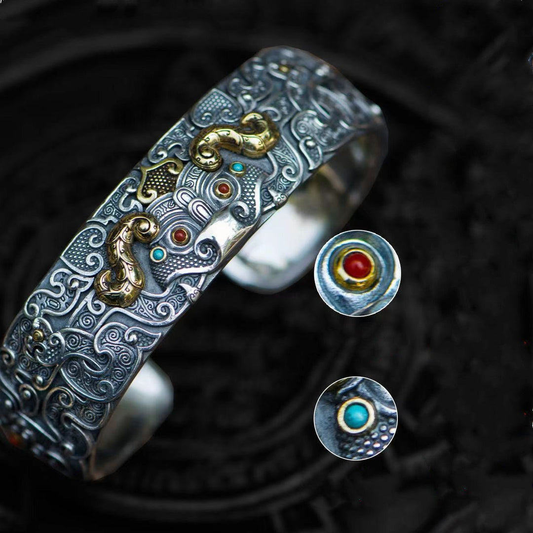 Fortune Lotus Chinese Style Domineering Bracelet Bracelet Jewelry – Bracelet for tags