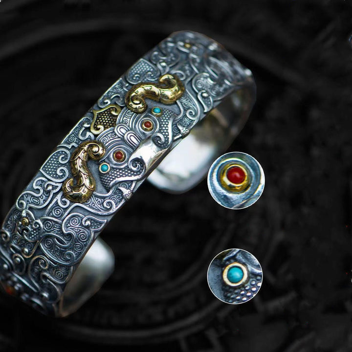 Fortune Lotus Chinese Style Domineering Bracelet Bracelet Jewelry – Bracelet for tags