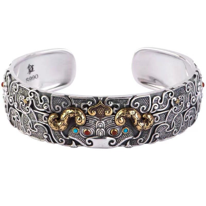 Fortune Lotus Chinese Style Domineering Bracelet Bracelet Jewelry – Bracelet for tags