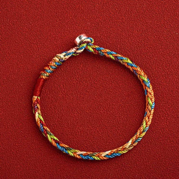 Fortune Lotus Dragon Boat Festival Lucky Rope Bracelet – Colorful Hand - Woven Design for Protection &amp; Blessings – Bracelet for tags