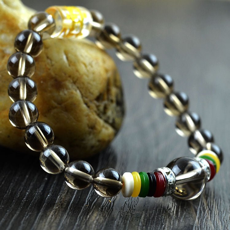 Fortune Lotus Five Elements Six Words Mantra Bracelet Natural Beads for Balance &amp; Protection – Bracelet for tags