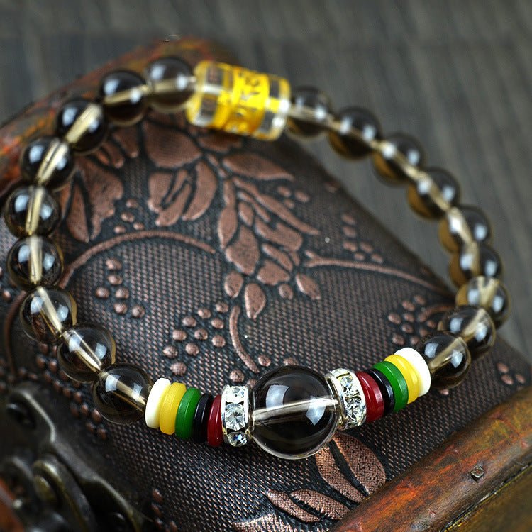 Fortune Lotus Five Elements Six Words Mantra Bracelet Natural Beads for Balance &amp; Protection – Bracelet for tags