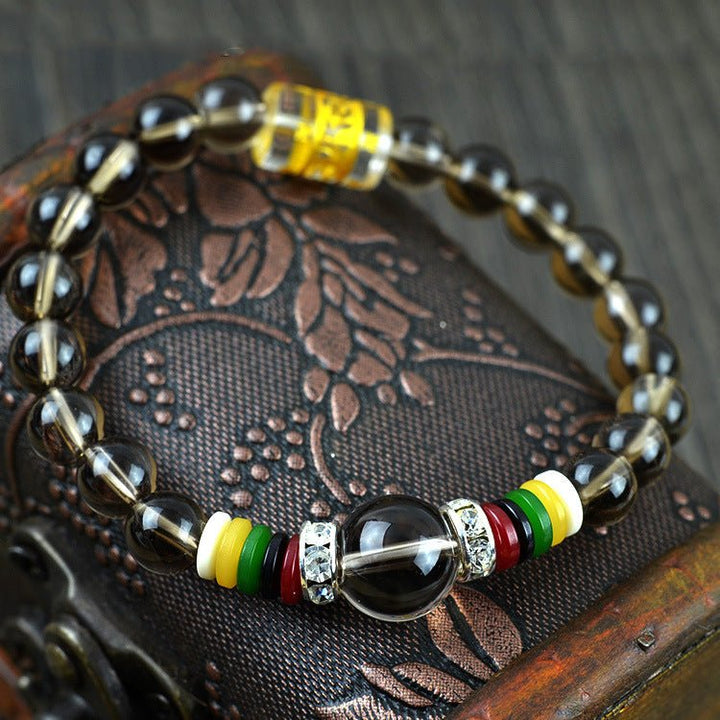 Fortune Lotus Five Elements Six Words Mantra Bracelet Natural Beads for Balance &amp; Protection – Bracelet for tags