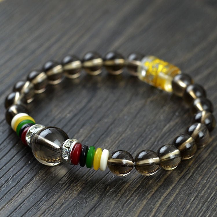 Fortune Lotus Five Elements Six Words Mantra Bracelet Natural Beads for Balance &amp; Protection – Bracelet for tags