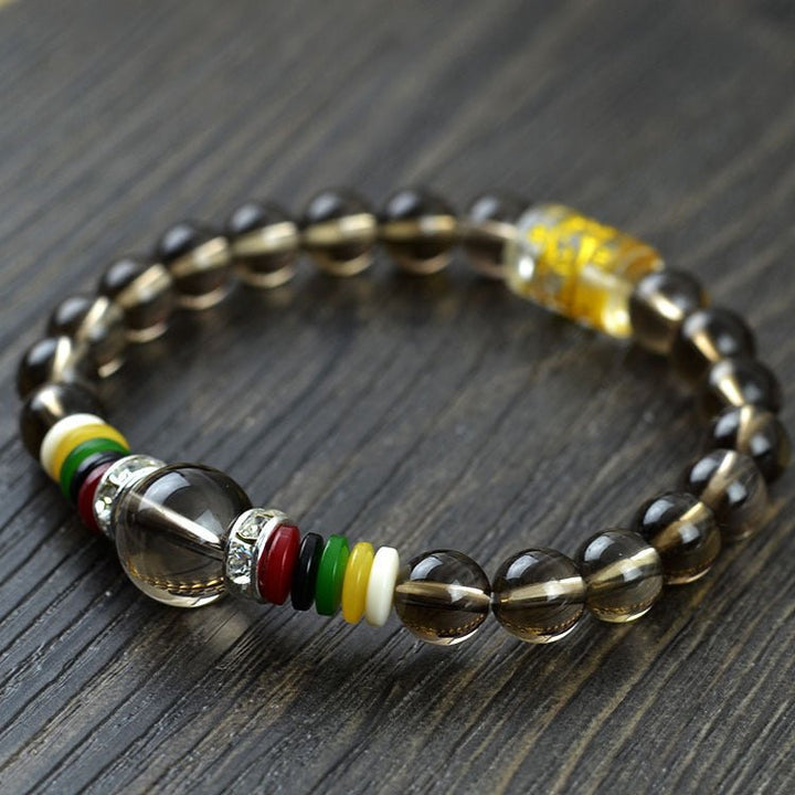 Fortune Lotus Five Elements Six Words Mantra Bracelet Natural Beads for Balance &amp; Protection – Bracelet for tags