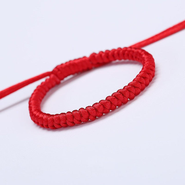 Fortune Lotus Hand - Woven Red String Bracelet – Zodiac Year Protection Talisman – Bracelet for tags