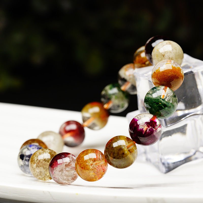 Fortune Lotus Natural Four Seasons Colorful Ghost Bracelet – Cornucopia Design for Balance &amp; Abundance – Bracelet for tags