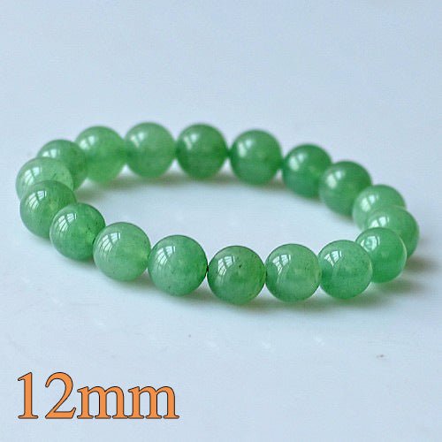Fortune Lotus Natural Green Aventurine Bracelet – Polished Round Beads – Bracelet for tags