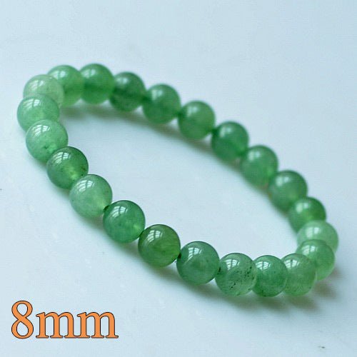 Fortune Lotus Natural Green Aventurine Bracelet – Polished Round Beads – Bracelet for tags