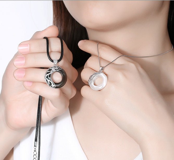 Fortune Lotus S925 Sterling Silver Peace Buckle Pendant Necklace – Symbol of Protection &amp; Harmony – Bracelet for tags