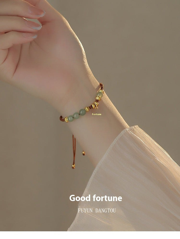 Fortune Lotus Telescopic Woven Bracelet – Adjustable Hand Strap Design for Modern Style – Bracelet for tags