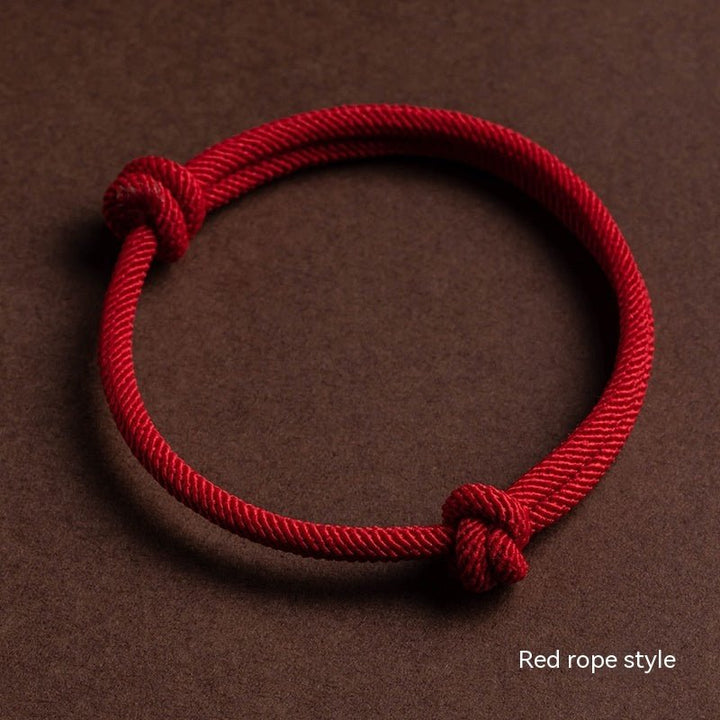 Fortune Lotus True Love Knot Red Rope Bracelet – Handmade Zodiac Year Design for Luck &amp; Protection – Bracelet for tags