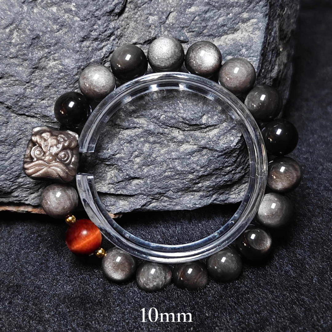 Fortune Lotus Women's Retro Easy Matching Natural Silver Stone Bracelet – Bracelet for tags