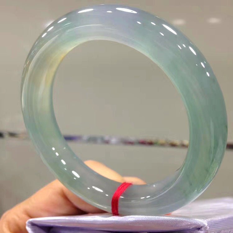 Fortune Lotus Women’s Round Bar Jade Bangle Bracelet – Symbol of Elegance &amp; Protection – Bracelet for tags