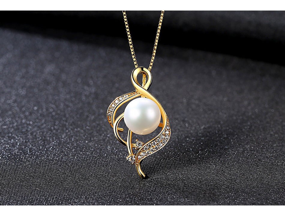 Fortune Lotus Women’s Sterling Silver Freshwater Pearl Pendant Necklace – Necklace for tags